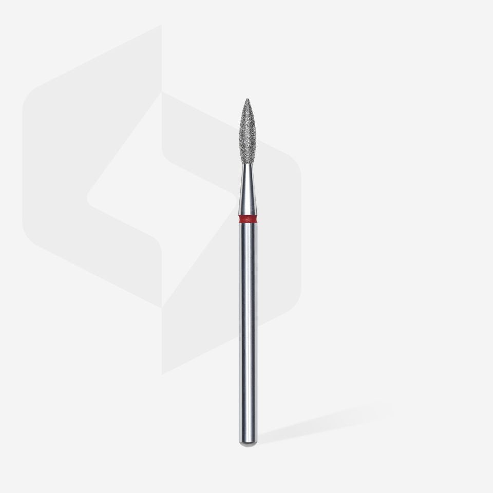 Elmas Sivri Alev Freze, Kırmızı, Çap 2,1 mm, Çalışma Kısmı 8 mm