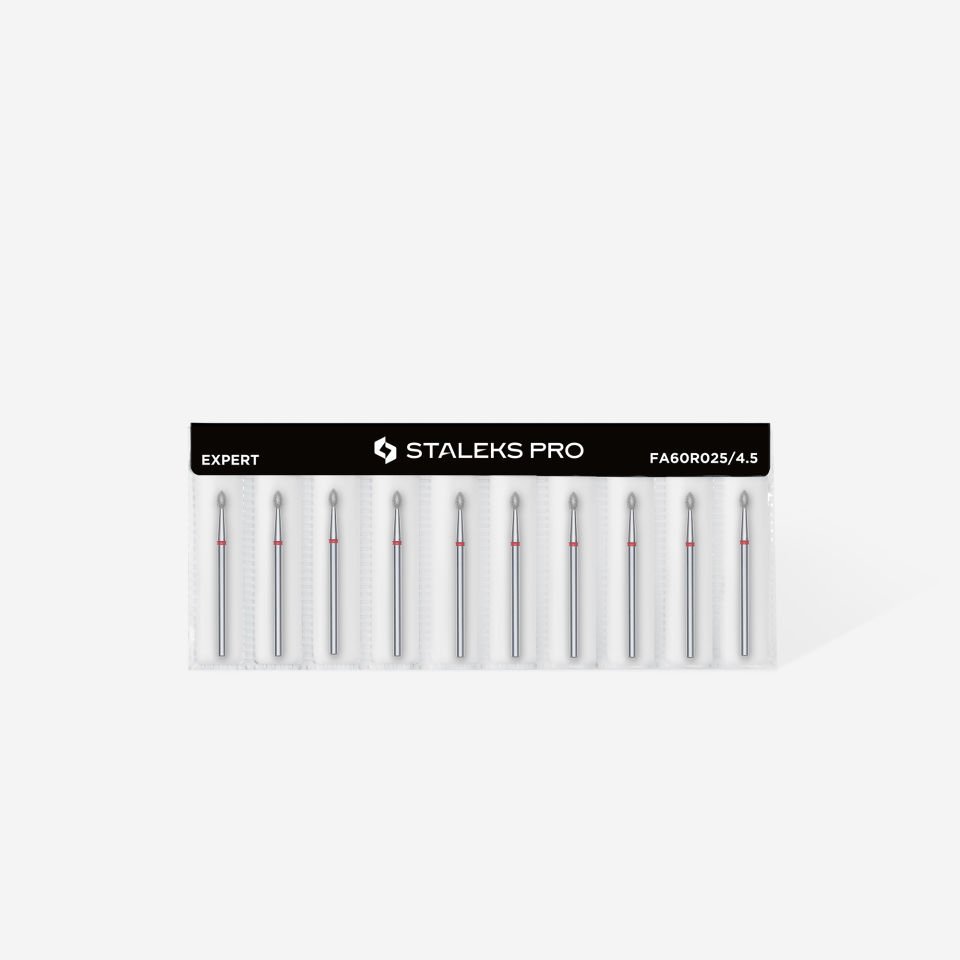 Elmas Sivri tomurcuk freze ucu, Kırmızı, Çap 2,5 mm, Çalışma Kısmı 4,5 mm