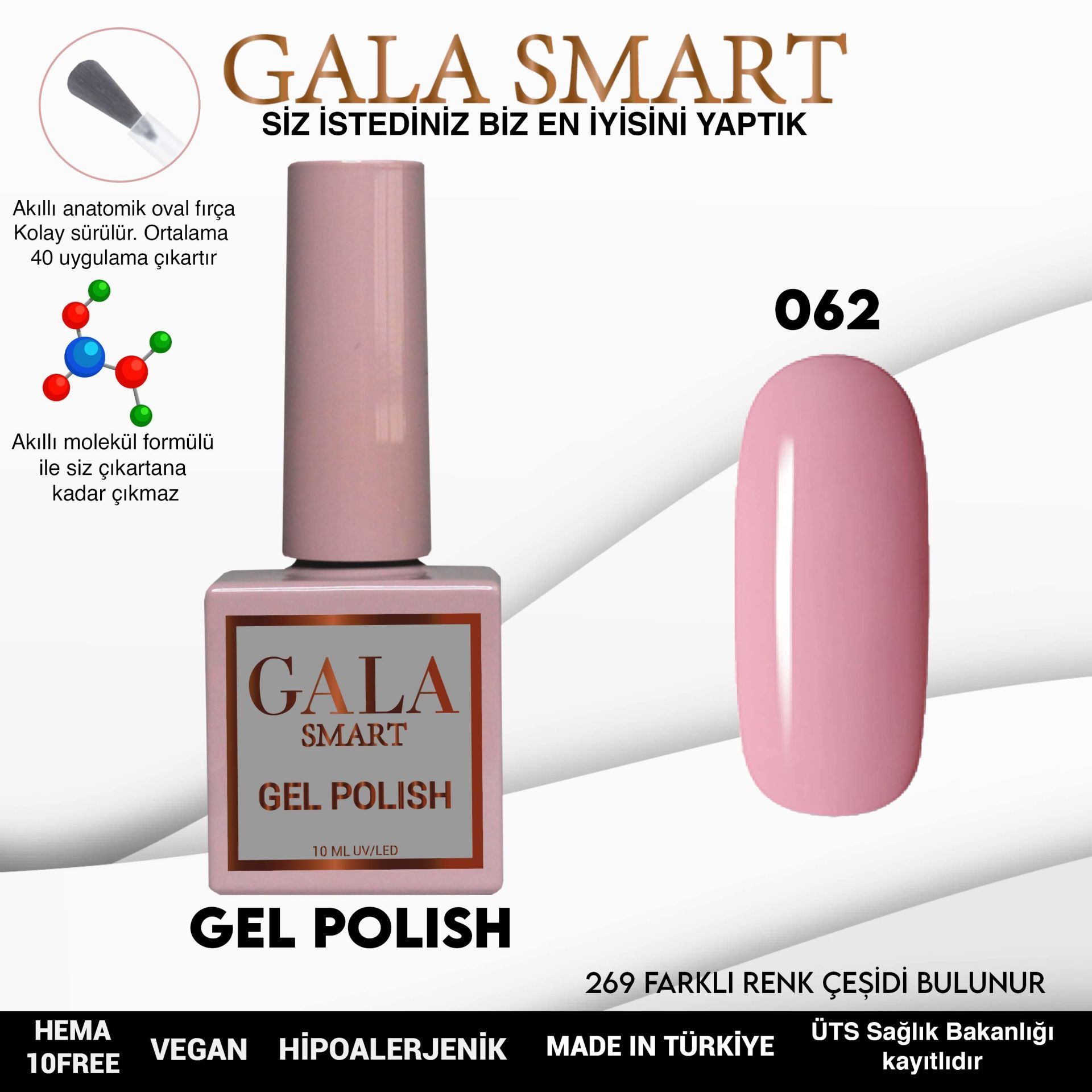 GALA CLASSİC KALICI OJE 10 mle 62