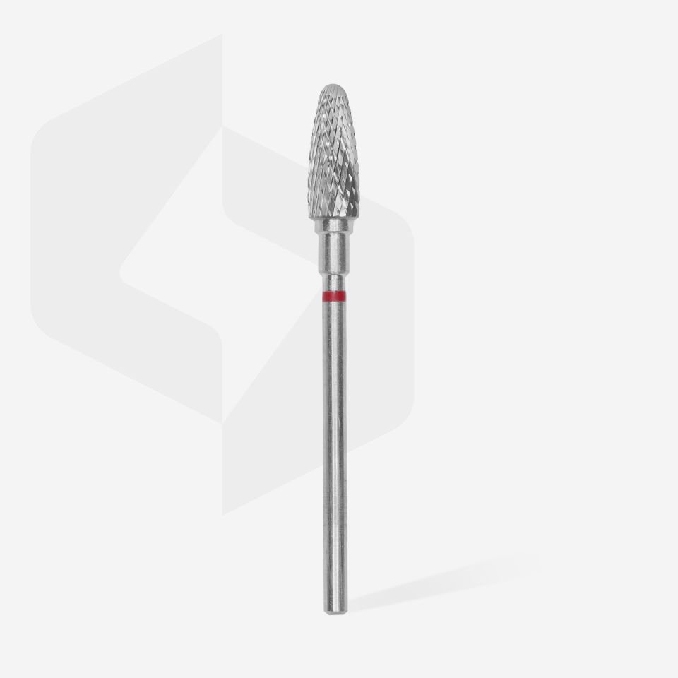 Sert Alaşım Mısır Freze, Kırmızı, Çap 5 mm / Çalışma Kısmı 13 mm