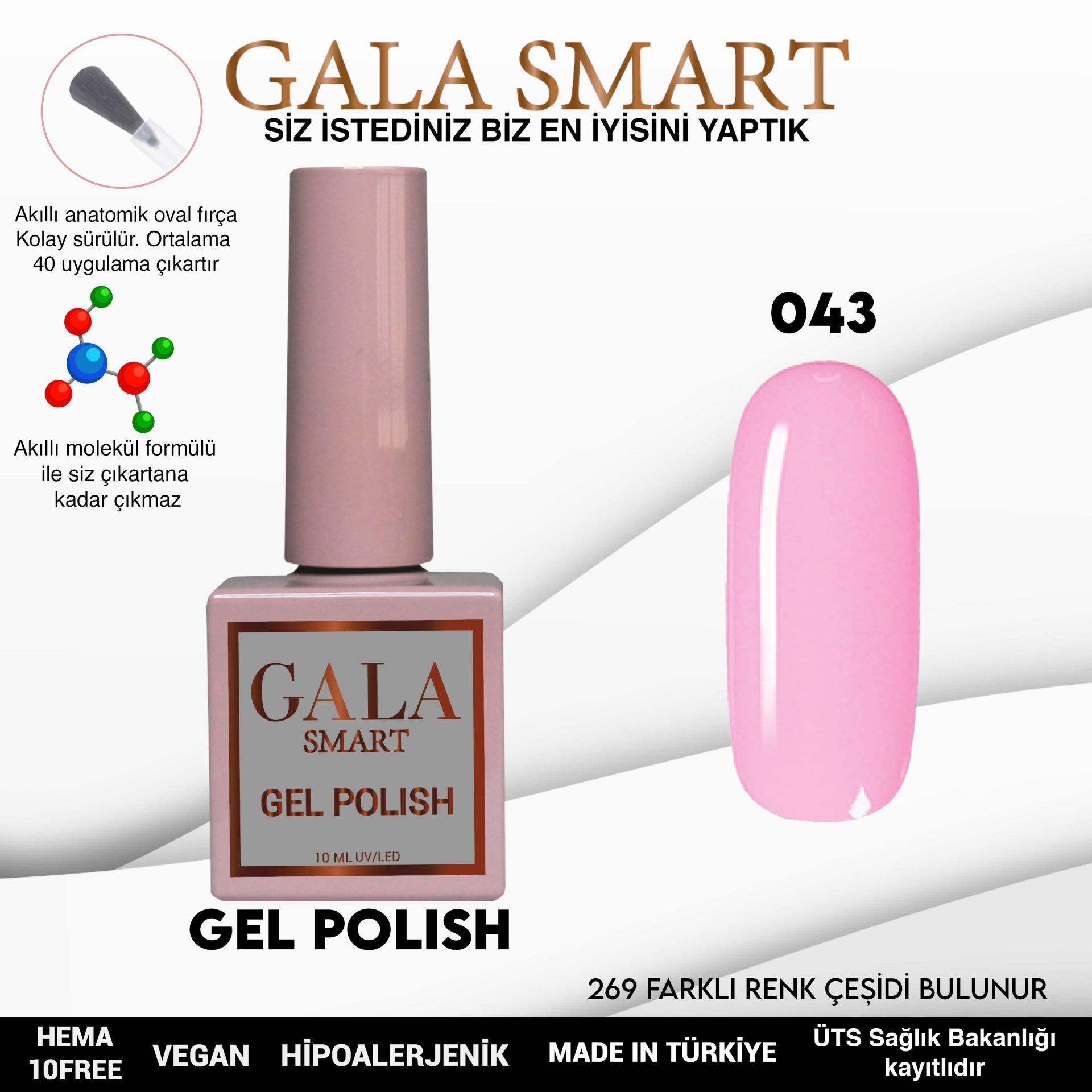 GALA CLASSİC KALICI OJE 10 mle 43