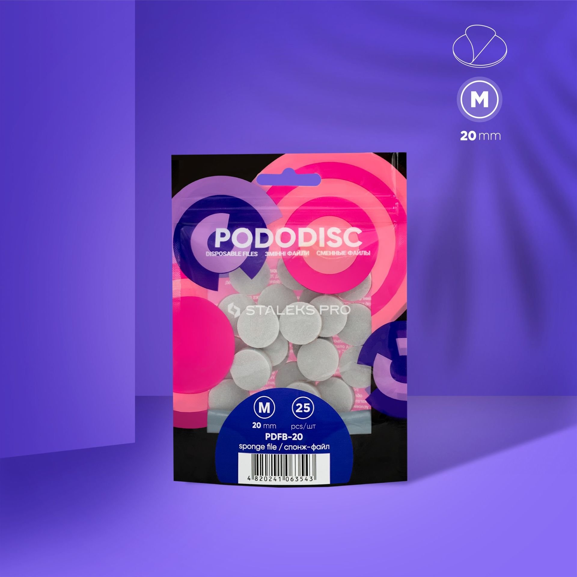PODODISC STALEKS PRO M Pedikür Disk İçin Sünger Törpüler (25 Adet)