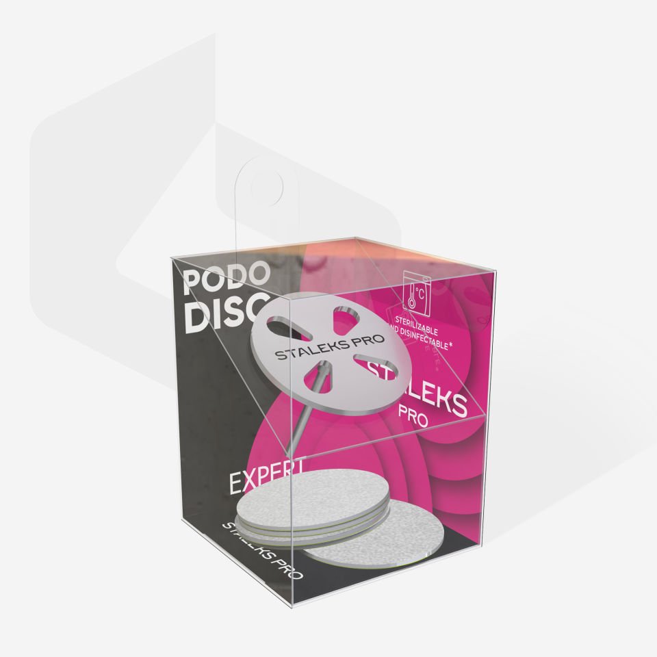 PODODISC STALEKS PRO L Pedikür Disk (25 mm), 180 Grit Törpüler Set İle (5 Adet)