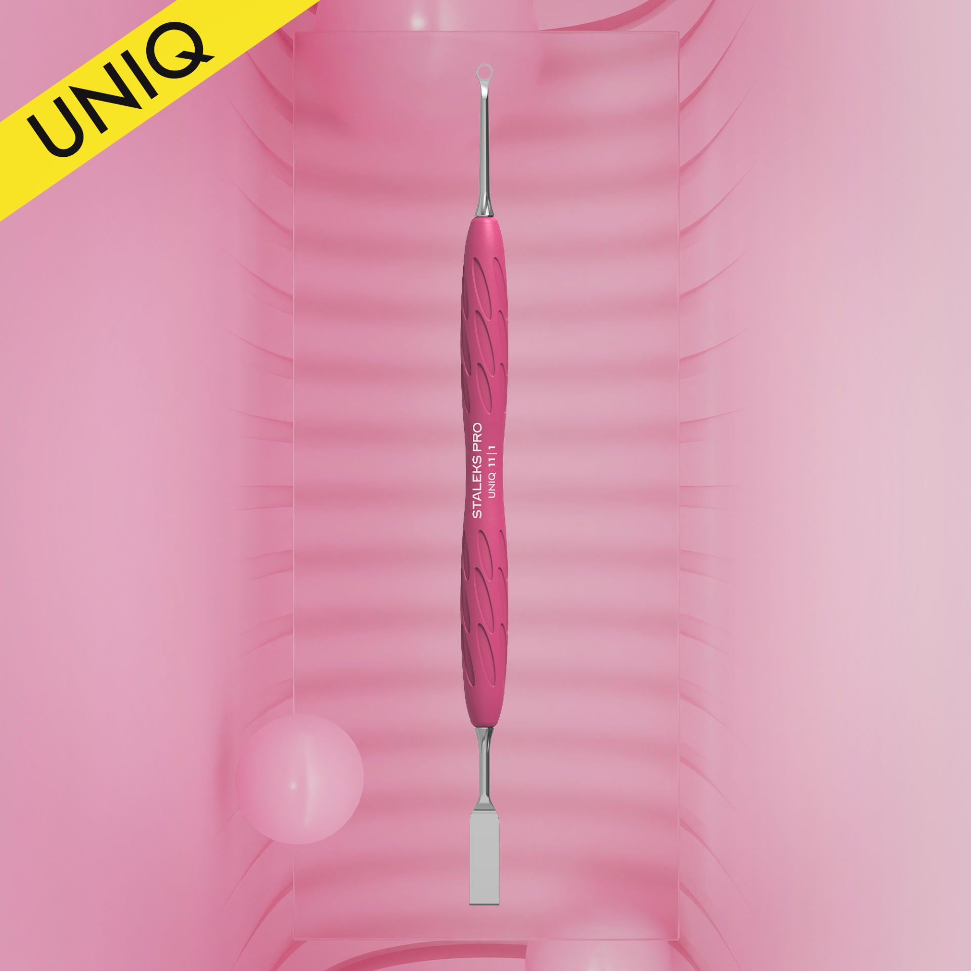 ''Gummy'' UNIQ 11 TYPE 1 Silikon Saplı Tırnak Eti İtici (Dar Düz İtici + Halka)