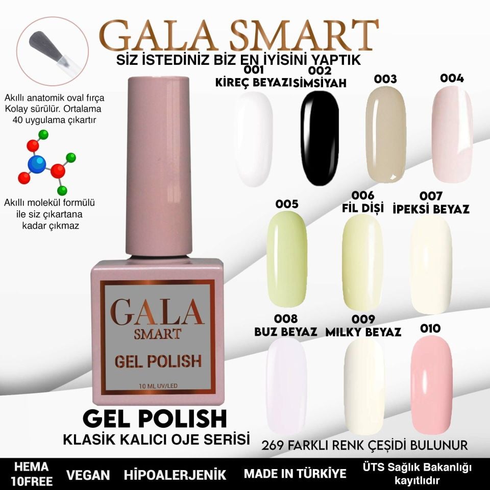 Gala Classic Kalıcı Oje 10 ml 001