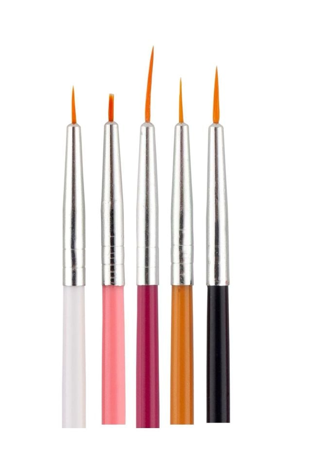 5'li Nail Art Fırça Seti Renkli Aoyasıyue