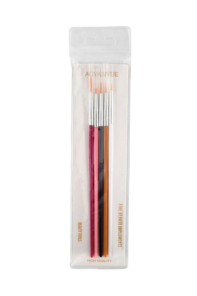 5'li Nail Art Fırça Seti Renkli Aoyasıyue
