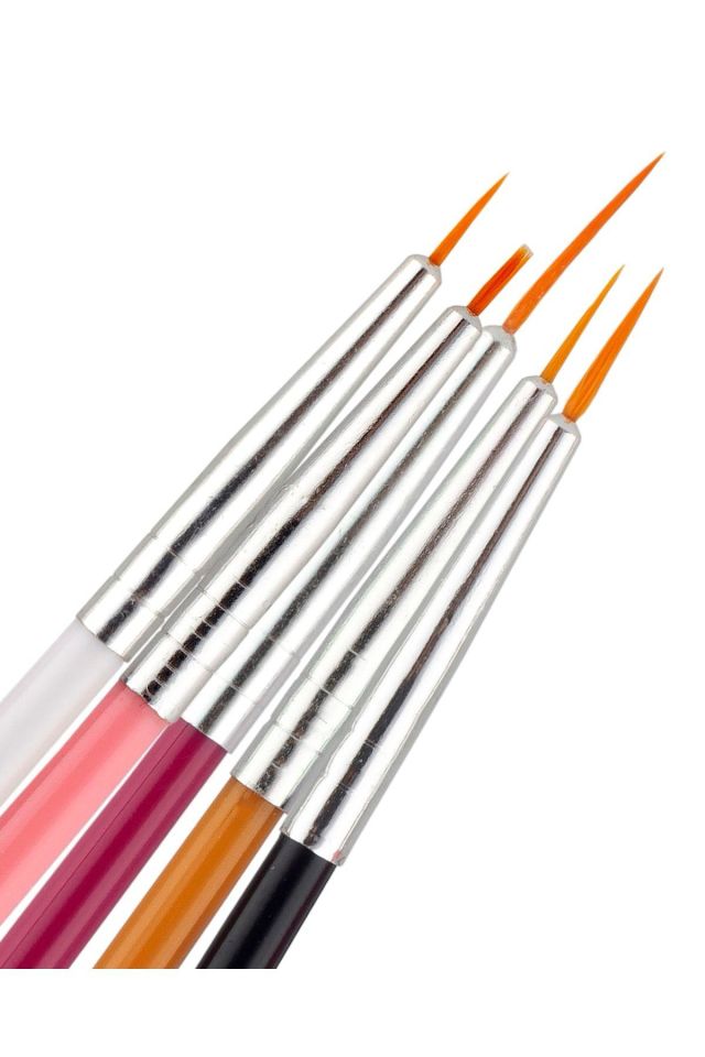 5'li Nail Art Fırça Seti Renkli Aoyasıyue
