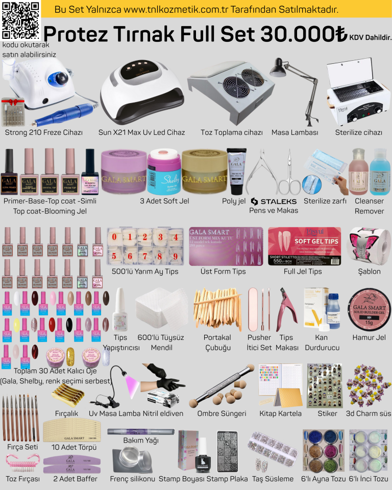 Protez Tırnak Full Set