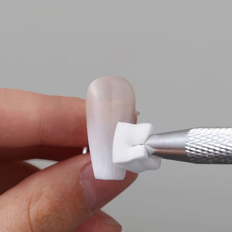 100 Adet Yedek Sünger Metal Tutuculu Nail Art Ombre Süngeri Seti