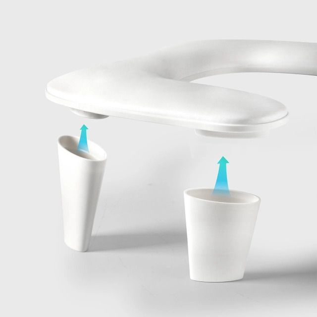 Oval U Tipi Telefon Standlı Ergonomik Manikür Sehpası Pembe Manikür Kol Desteği U2P