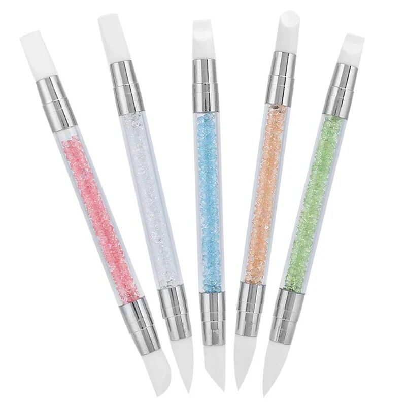 Çift Uçlu Nail Art Silikon Heykel Kalem Seti – Modelleme Ve Süsleme İçin 5’Li Set