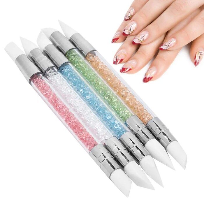 Çift Uçlu Nail Art Silikon Heykel Kalem Seti – Modelleme Ve Süsleme İçin 5’Li Set