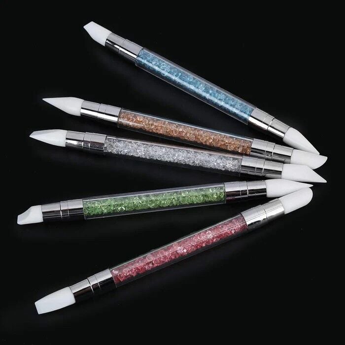 Çift Uçlu Nail Art Silikon Heykel Kalem Seti – Modelleme Ve Süsleme İçin 5’Li Set