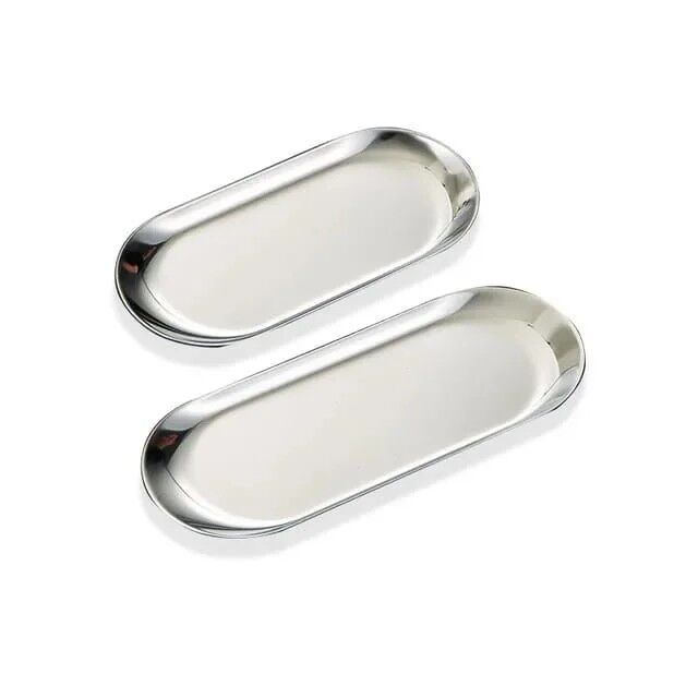 Çelik Alet Tepsisi 2'li - Gümüş Renk