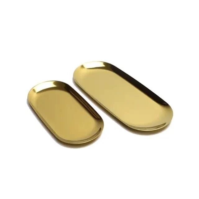 Çelik Alet Tepsisi 2'li - Altın Renk