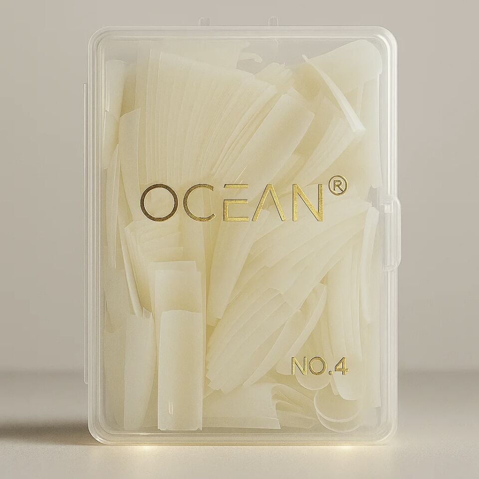 No:4 Yarım Ay Tips 200'lü Protez Tırnak Tek Numara Kemik Tips