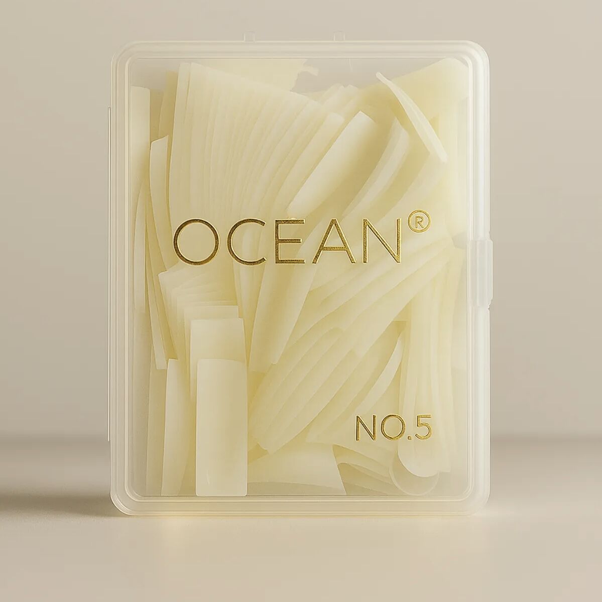 No:5 Yarım Ay Tips 200'lü Protez Tırnak Tek Numara Kemik Tips