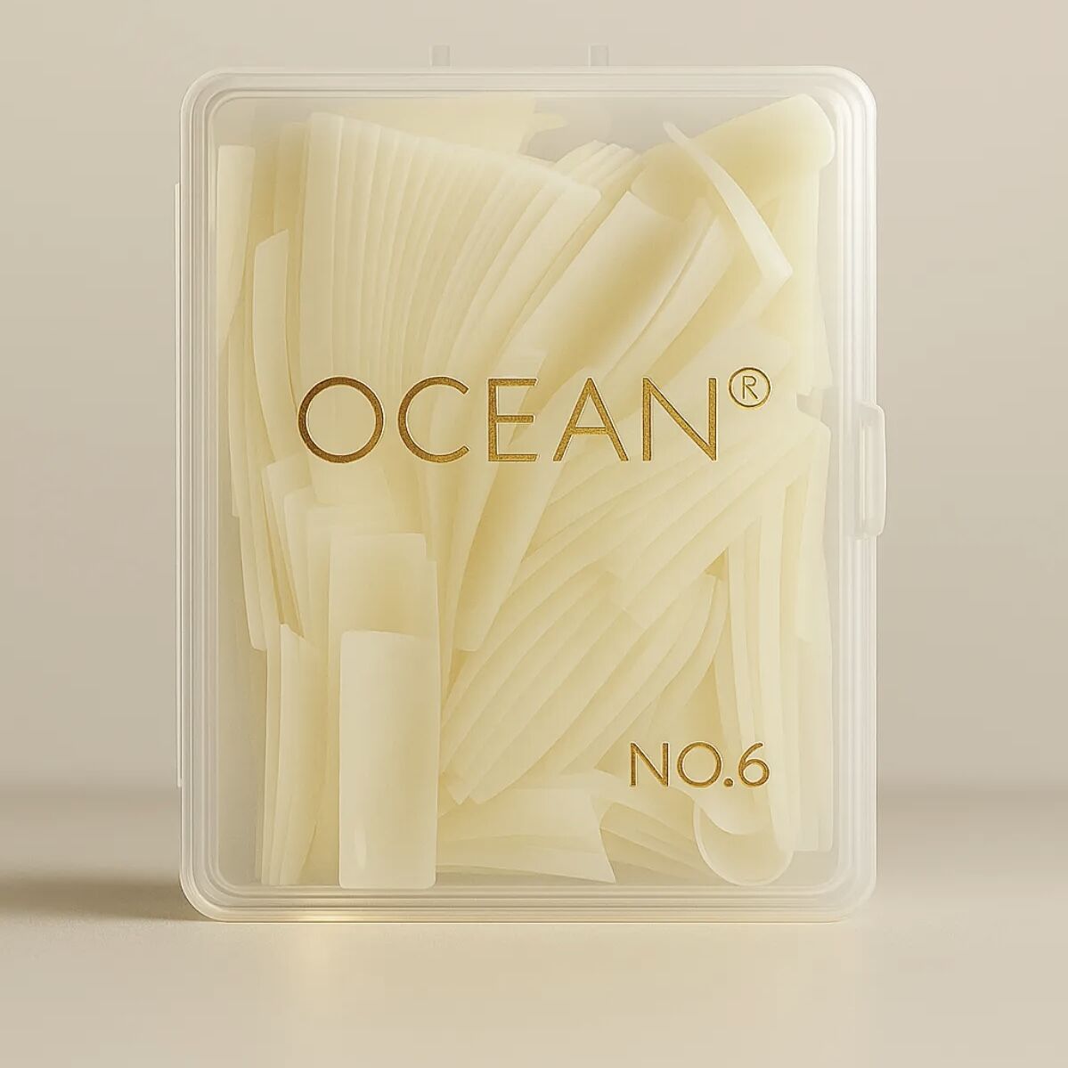 No:6 Yarım Ay Tips 200'lü Protez Tırnak Tek Numara Kemik Tips