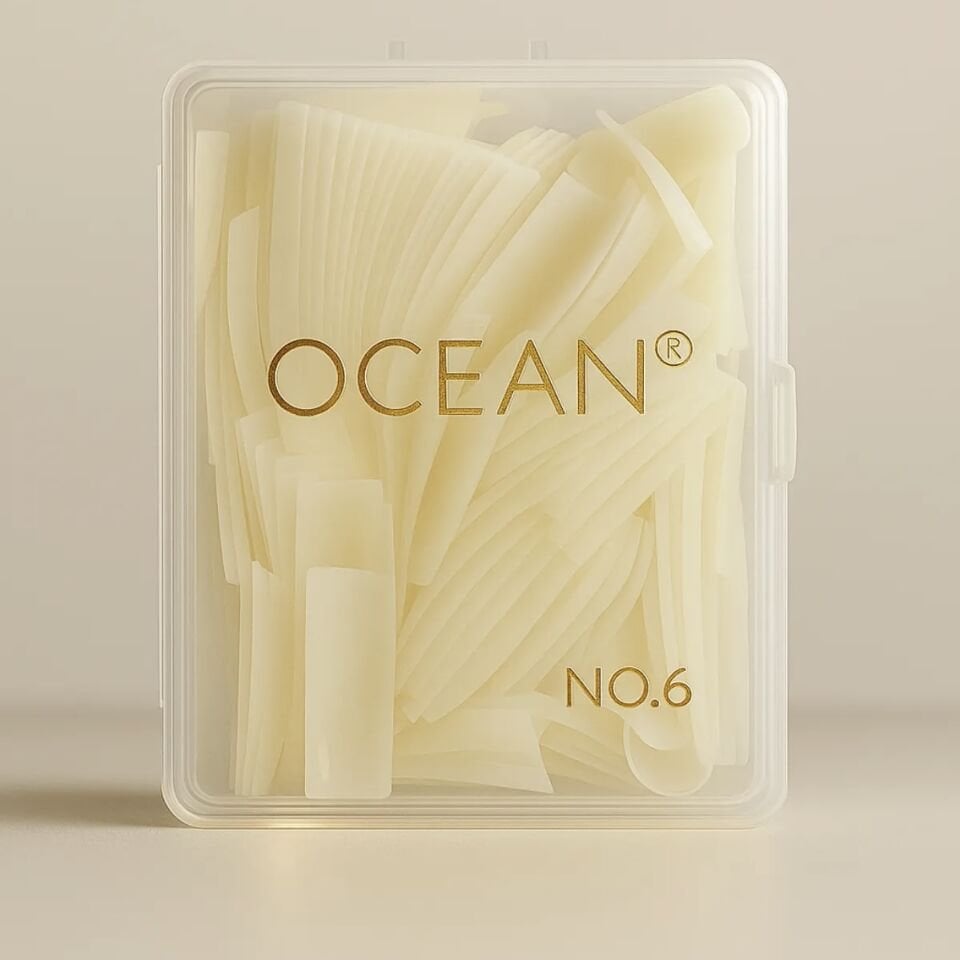 No:6 Yarım Ay Tips 200'lü Protez Tırnak Tek Numara Kemik Tips