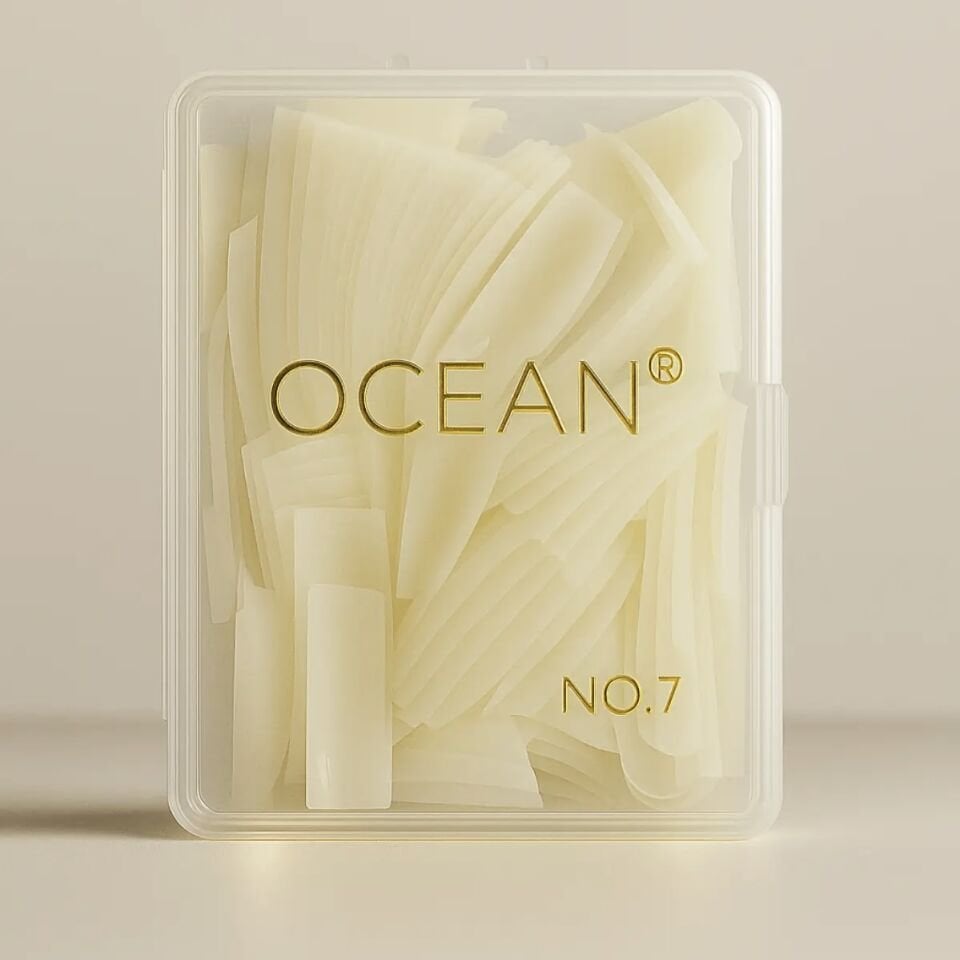 No:7 Yarım Ay Tips 200'lü Protez Tırnak Tek Numara Kemik Tips