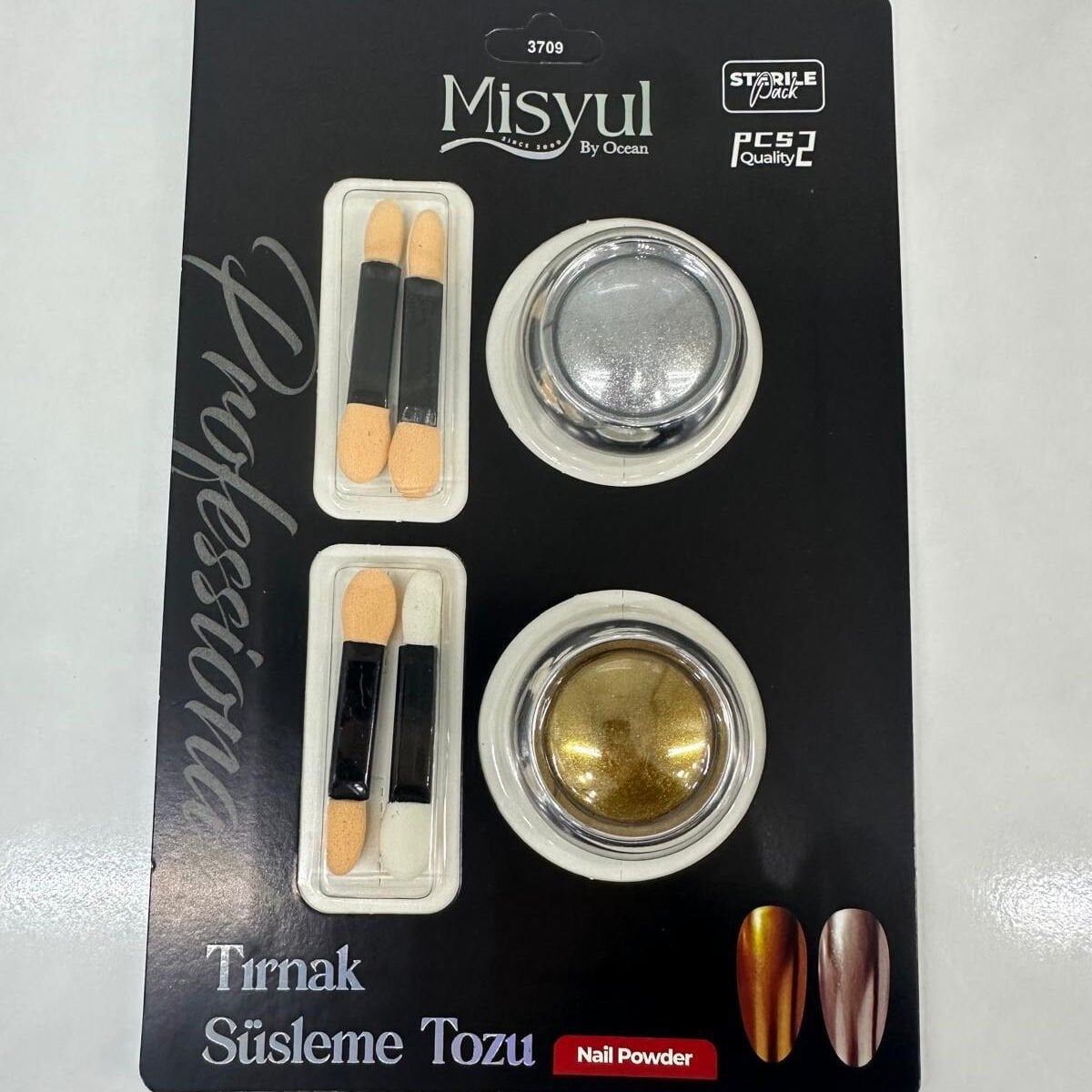 2'li Altın Gümüş Ayna Tozu mis-3709