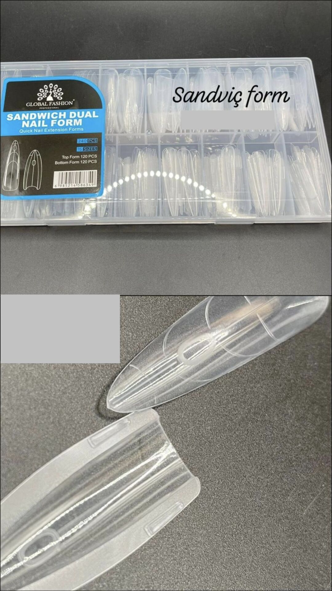 Sandwıch Üst Form Tips Stiletto Model