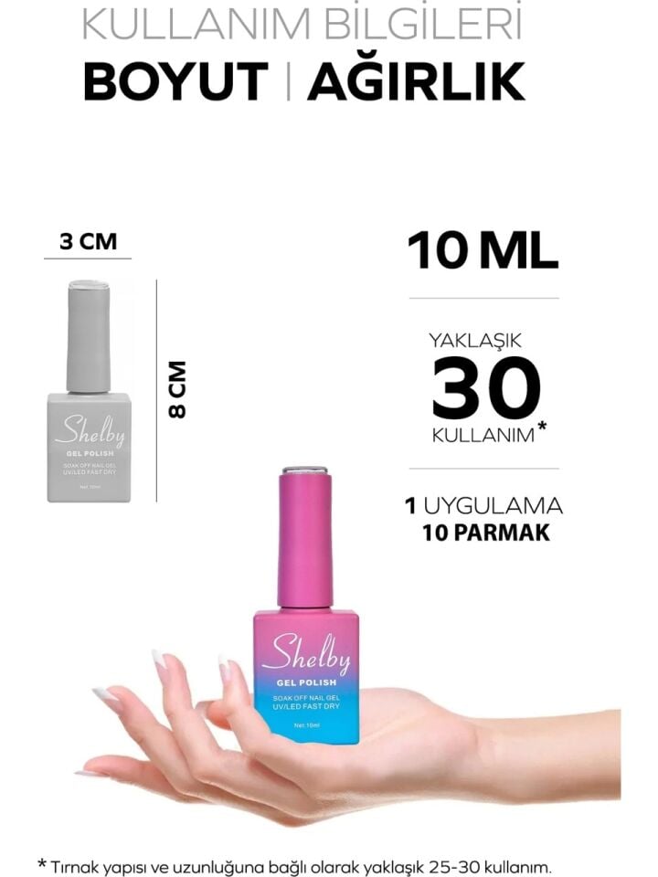 SHELBY 10 ML. A002 SÜPER SİYAH KALICI OJE