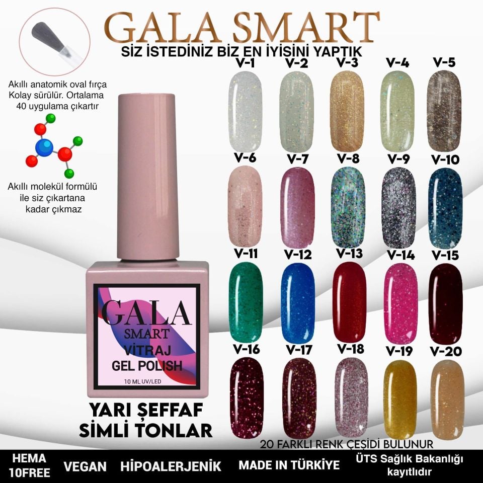 GALA VİTRAJ (SİMLİ) KALICI OJE 10 ml V18