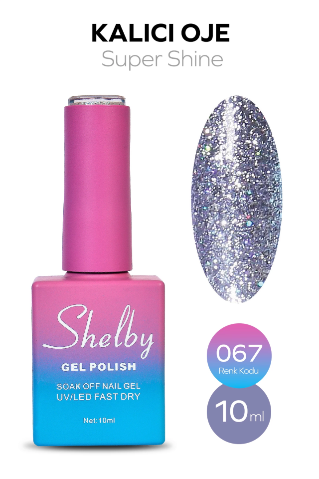 SHELBY 10 ML. A067  SÜPER IŞILTILI KALICI OJE