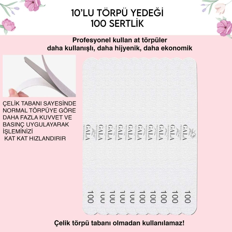 10 LU YEDEK TÖRPÜ - DÜZ MODEL UYUMLU - 100 SERTLİK