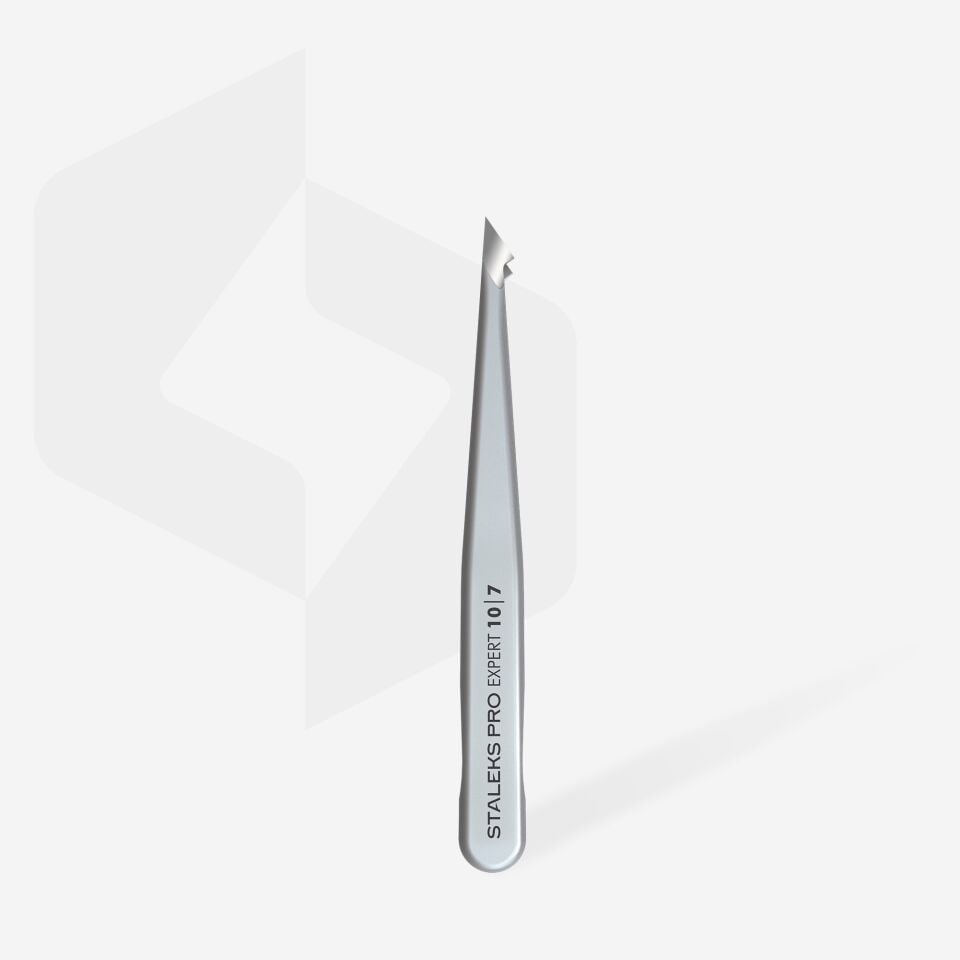 STALEKS EXPERT 10 TYPE 7 Profesyonel eğimli sivri uçlu kaş cımbızı