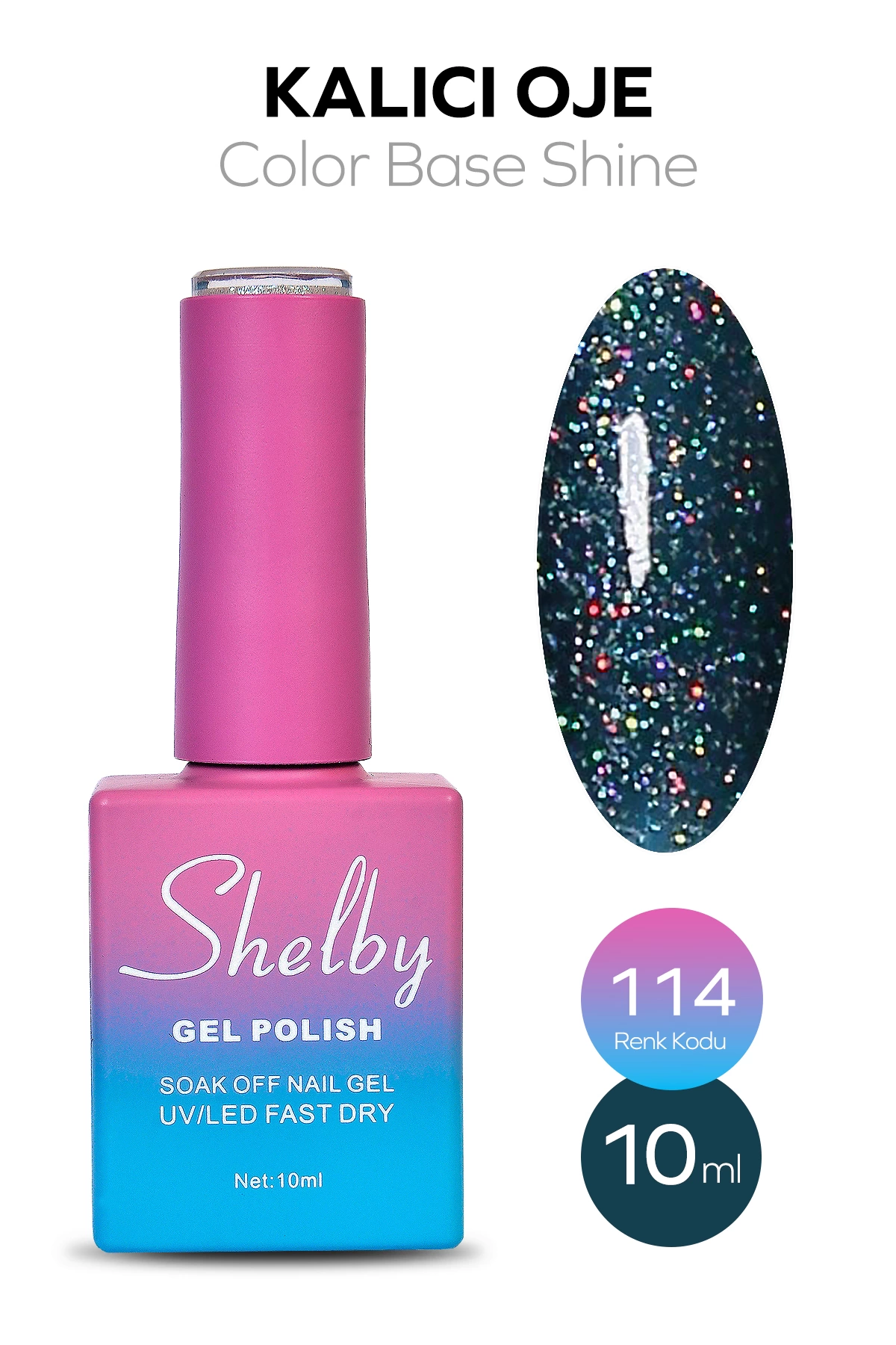 SHELBY 10 ML. A114 IŞILTILI NUDE RENK KALICI OJE