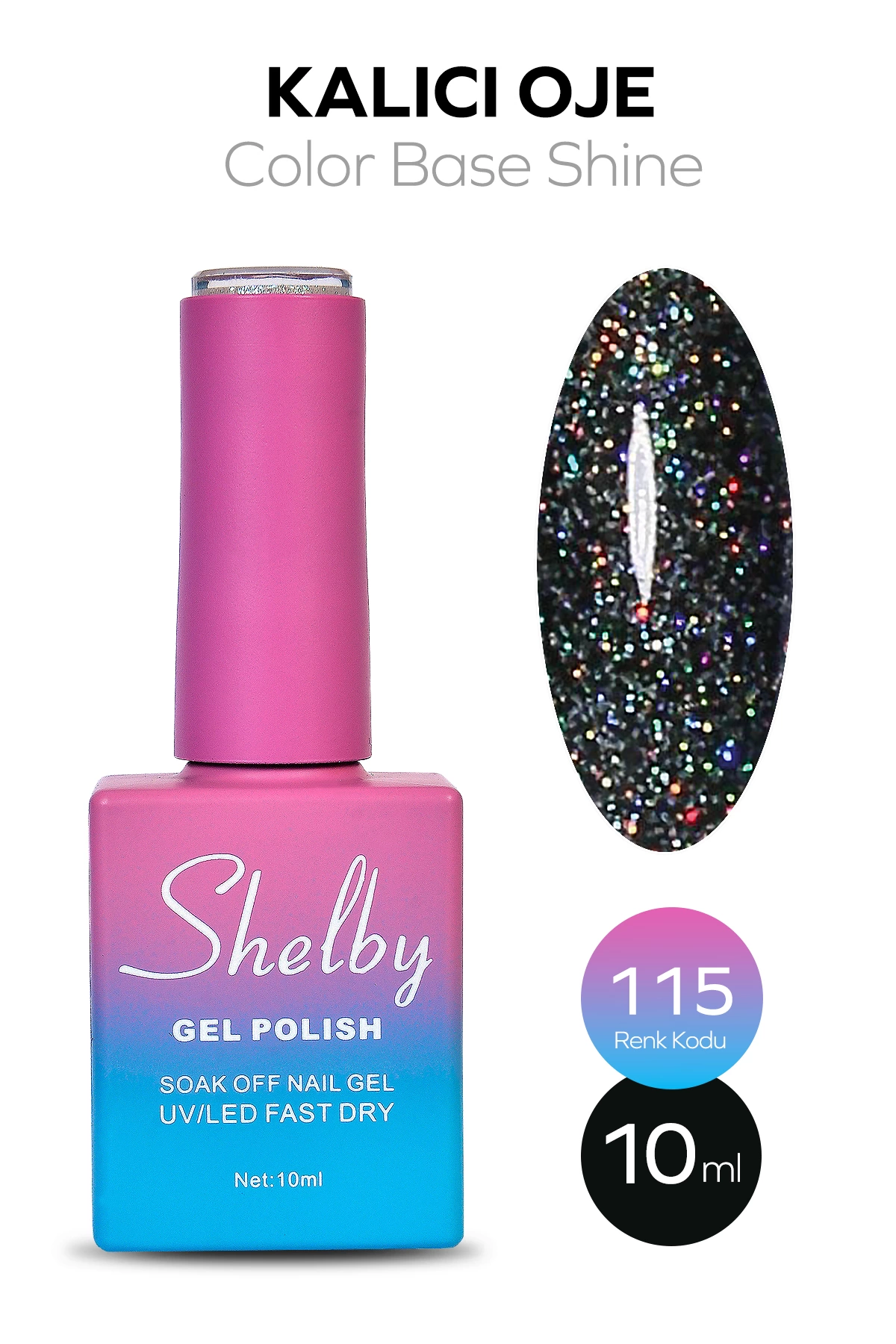 SHELBY 10 ML. A115 IŞILTILI NUDE RENK KALICI OJE