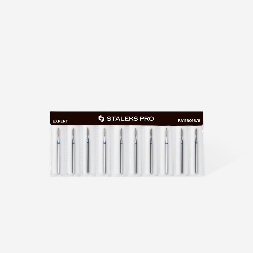 STALEKS EXPERT Elmas frez, sivri alev mavi, çap 1,6 mm, çalışma kısmı 8 mm