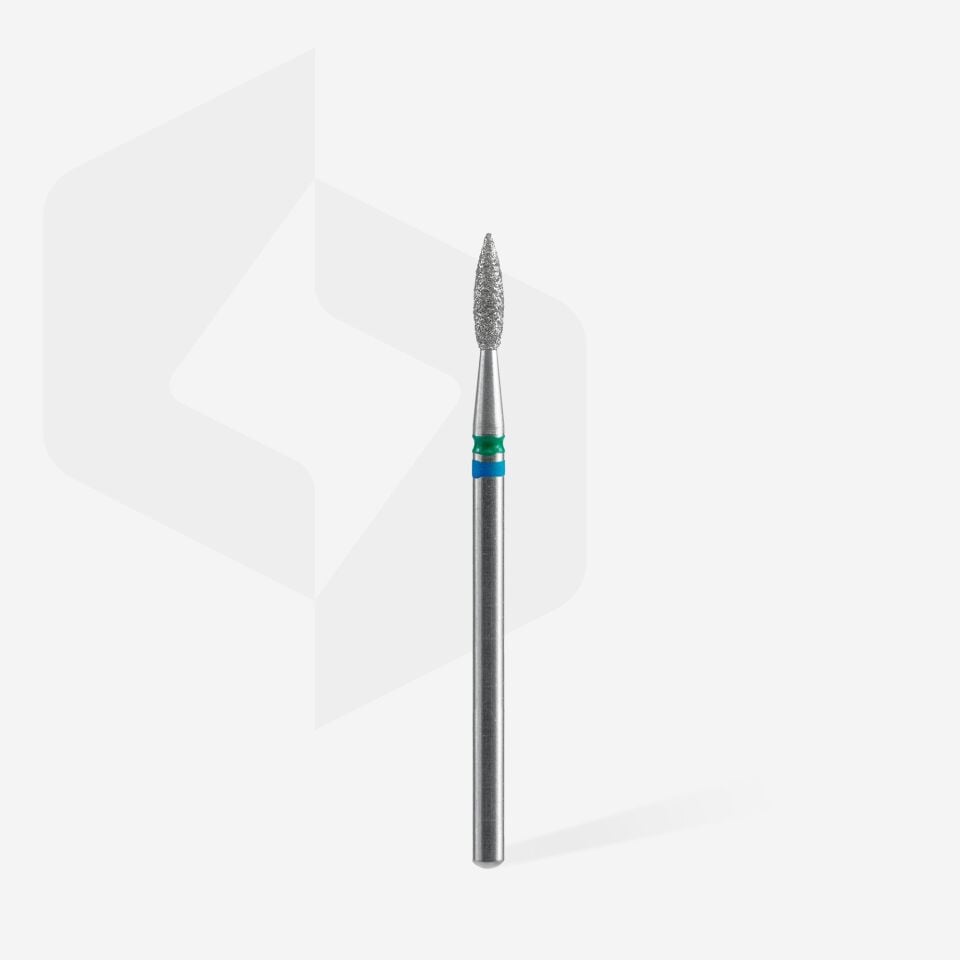 STALEKS EXPERT Elmas freze DUO ''alev'' mavi-yeşil, çap 2,1 mm, çalışma kısmı 8 mm