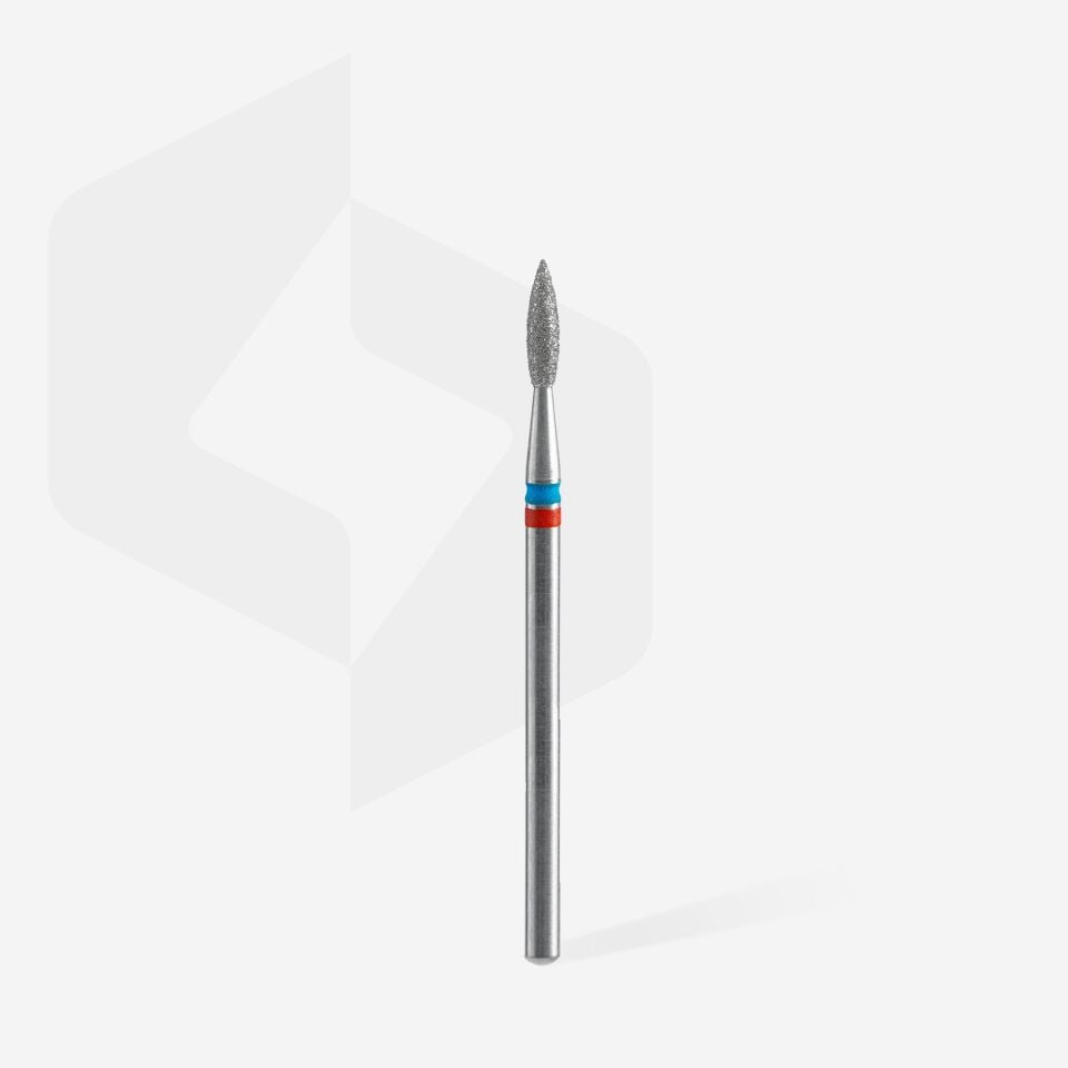 STALEKS EXPERT Elmas freze DUO ''alev'' kırmızı-mavi, çap 2,1 mm, çalışma kısmı 8 mm