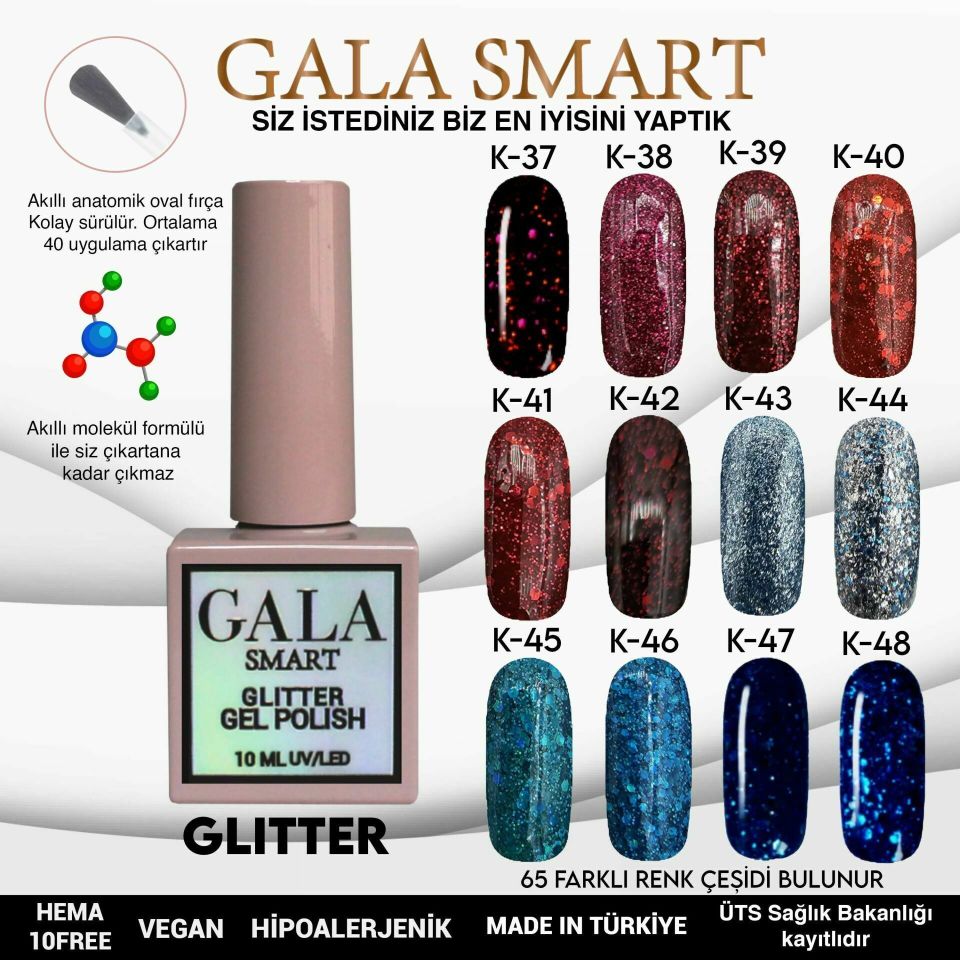 GALA GLITTER KALICI OJE 10ml K45