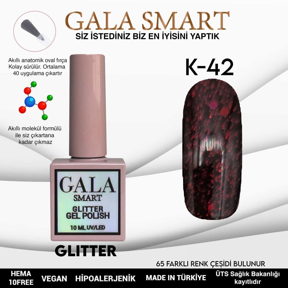 GALA GLITTER KALICI OJE 10ml K42