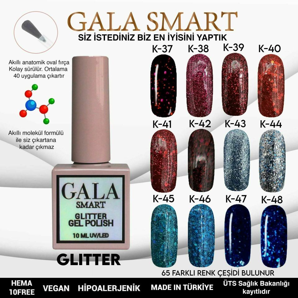 GALA GLITTER KALICI OJE 10ml K37