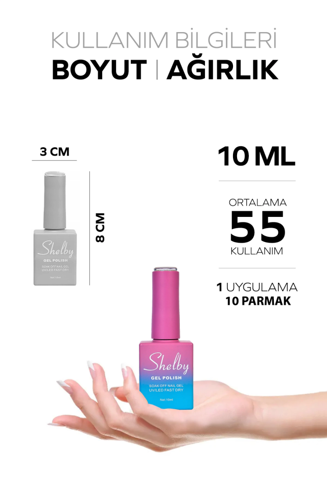 SHELBY 10 ML. A139 İNCİ TOZU KROM KALICI OJE