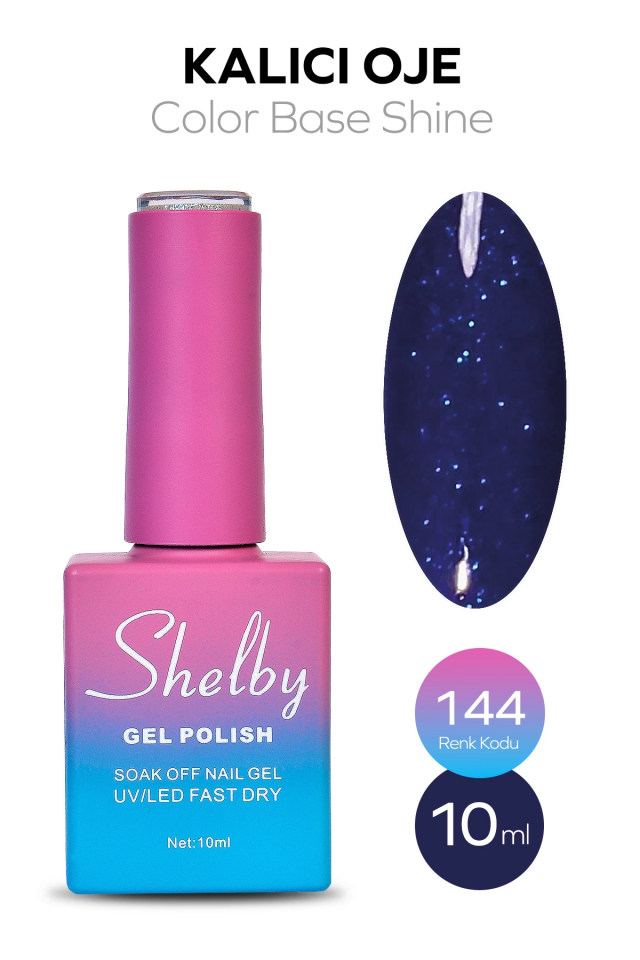 SHELBY 10 ML. A144 RENKLİ IŞILTILI KALICI OJE