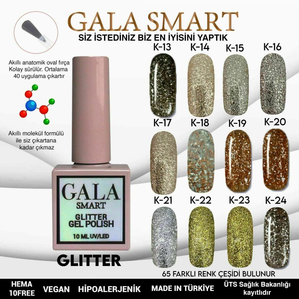 GALA GLITTER KALICI OJE 10ml K16