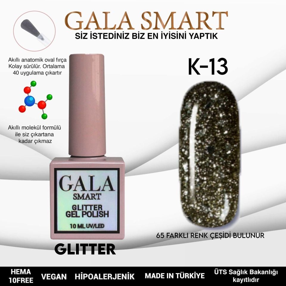 GALA GLITTER KALICI OJE 10ml K13
