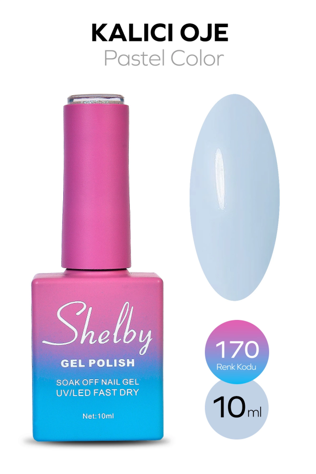 SHELBY 10 ML. A170 PASTEL RENK KALICI OJE