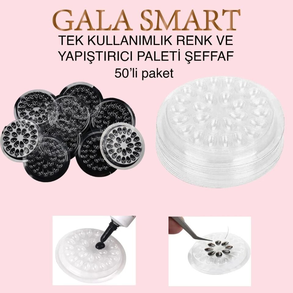 KİRPİK YAPIŞTIRMA DAMLALIKLI PALET - 50 Lİ