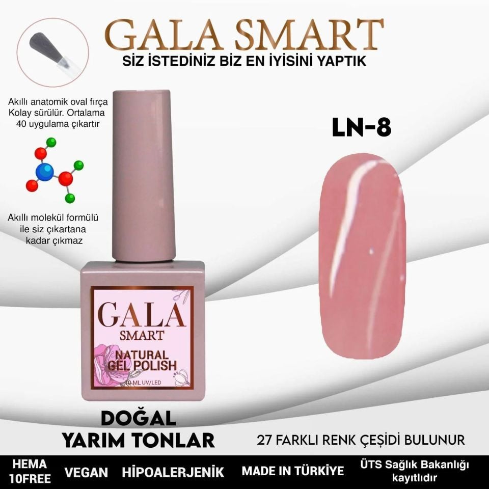 Gala Natural Kalıcı Oje 10 ml LN08