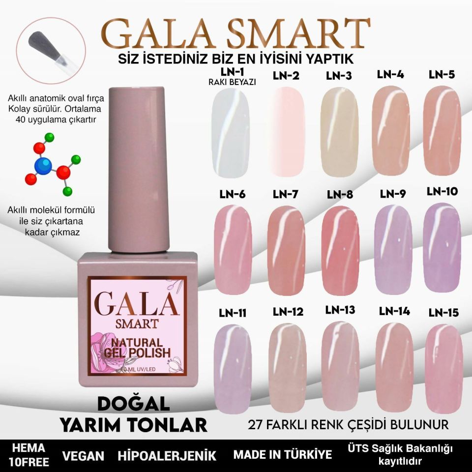 Gala Natural Kalıcı Oje 10 ml LN08