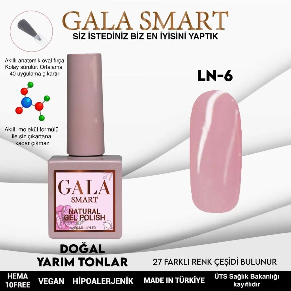 Gala Natural Kalıcı Oje 10 ml LN06