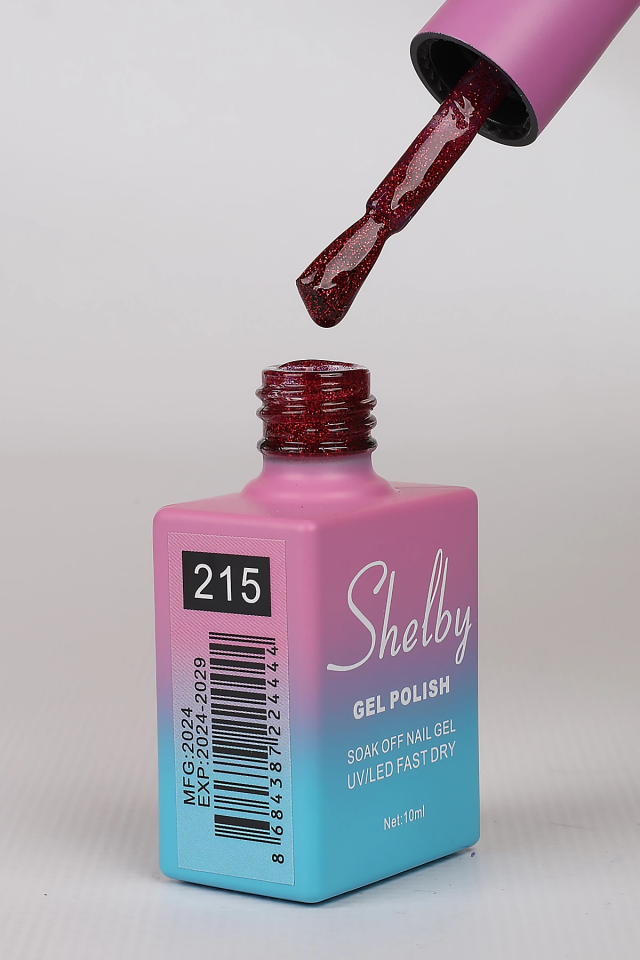SHELBY 10 ML. A215 IŞILTILI RENKLİ KALICI OJE